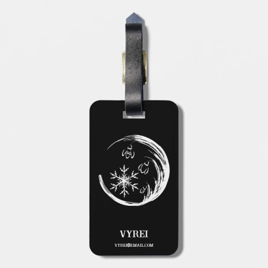 Winter Crest Bagagelabel (Achterkant verticaal)