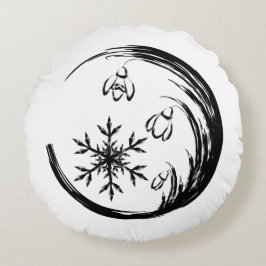 Winter Crest Rond Kussen