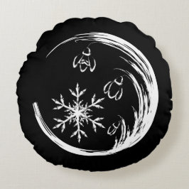 Winter Crest Rond Kussen