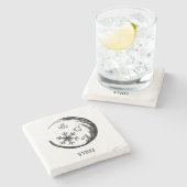 Winter Crest Stenen Onderzetter (Zijkant)