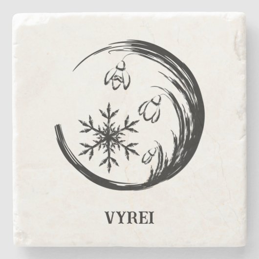 Winter Crest Stenen Onderzetter (Voorkant)