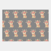 Winter Critters Trio Holiday Inpakpapier Vel (Voorkant 2)