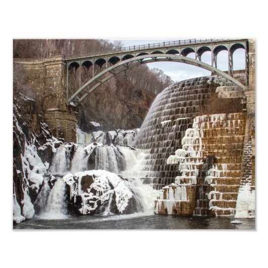 Winter, Croton Dam Foto Afdruk (Voorkant)