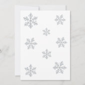 Winter Crystal Sweet 16th Birthday Invite Kaart (Achterkant)