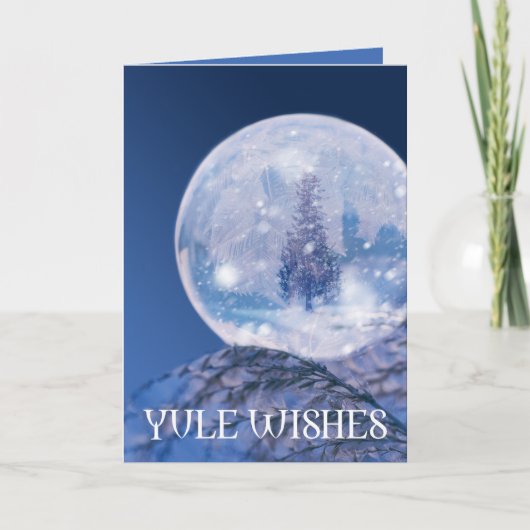 Winter Crystal Yule Kaart (Voorkant)