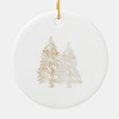 Winter Cute Beer Baby Boy Aankondiging zwangerscha Keramisch Ornament (Achterkant)