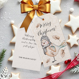Winter Cute Mus Illustration Cadeaulabel