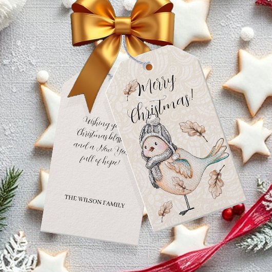 Winter Cute Mus Illustration Cadeaulabel