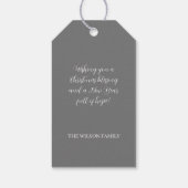 Winter Cute Mus Illustration Cadeaulabel (Achterkant)