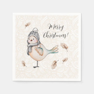 Winter Cute Mus Illustration Servet