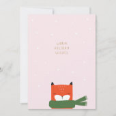 Winter Cute Scandi Fox Modern Kerstmis Feestdagenkaart (Voorkant)