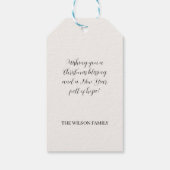 Winter Cute Sparrow Illustration Cadeaulabel (Achterkant)