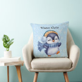 Winter Cutie | Cute Pinguïn Sierkussen (Stoel)