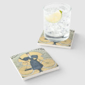 "Winter Cycle Racing Track", internationaal tentoo Stenen Onderzetter (Zijkant)