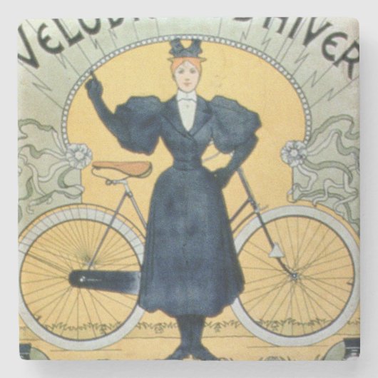 "Winter Cycle Racing Track", internationaal tentoo Stenen Onderzetter (Voorkant)