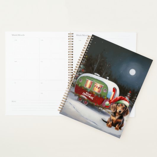 Winter Dachshund Caravan Kerstavontuur Planner (Display)