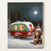Winter Dachshund Caravan Kerstavontuur Planner (Achterkant)