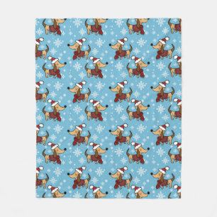 Winter Dachshund Hond Dekenvacht Fleece Deken
