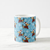 Winter Dachshund Hond Mok (Voorkant rechts)