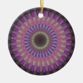 Winter Dahlia in avondkleuren - gepersonaliseerd Keramisch Ornament (Voorkant)