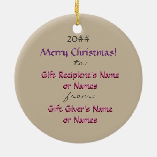 Winter Dahlia in avondkleuren - gepersonaliseerd Keramisch Ornament (Achterkant)