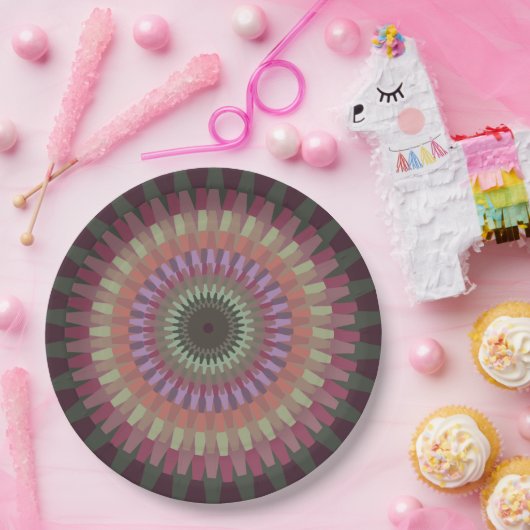 Winter Dahlia in warme gedempte kleuren - Alt Papieren Bordje (Feest)