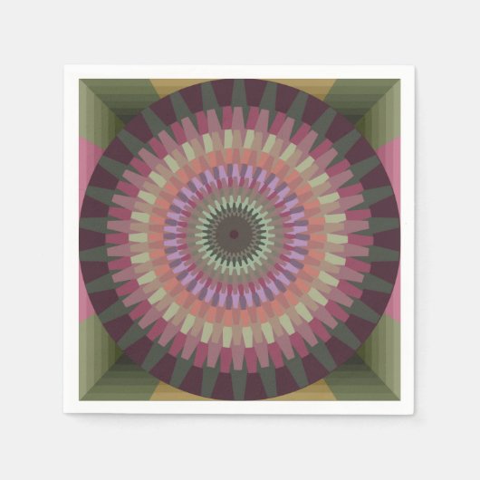 Winter Dahlia in warme gedempte kleuren - Alt Servet (Voorkant)