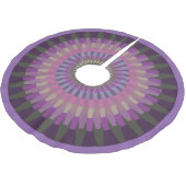 Winter Dahlia in warme Paarse avondkleuren Fleece Kerstboom Rok (Gekanteld)