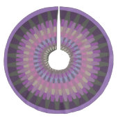 Winter Dahlia in warme Paarse avondkleuren Fleece Kerstboom Rok (Voorkant)