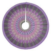 Winter Dahlia in warme Paarse avondkleuren Fleece Kerstboom Rok (Voorkant)