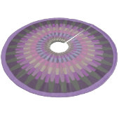 Winter Dahlia in warme Paarse avondkleuren Fleece Kerstboom Rok (Gekanteld)