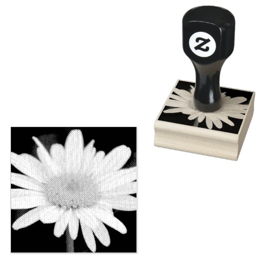 Winter Daisy Rubber Stamp Rubberstempel (Gestempeld)