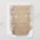 Winter Dank je baby shower Sneeuwhout Rustige Bedankkaart (Achterkant)