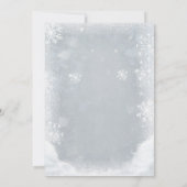 Winter Dank je baby shower Snow Wood Gray Bedankkaart (Achterkant)