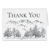 Winter Dank u bergen bruiloft Vrijgezellenfeest (Voorkant Horizontaal)