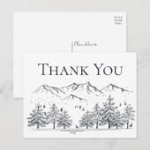 Winter Dank u bergen bruiloft Vrijgezellenfeest Briefkaart (Voorkant / Achterkant)