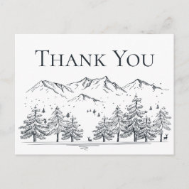 Winter Dank u bergen bruiloft Vrijgezellenfeest Briefkaart