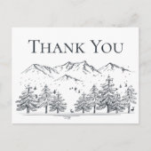 Winter Dank u bergen bruiloft Vrijgezellenfeest Briefkaart (Voorkant)