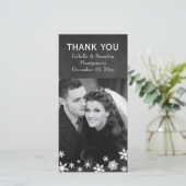 Winter Dankkaart Tijd om Champagne te Drinken Bedankkaart (Staand voorkant)