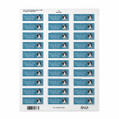 Winter Dansende Penguins Return Address Label (Full Sheet)