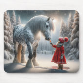 Winter Dapple grijs paard Muismat (Voorkant)