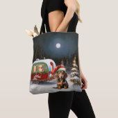 Winter Dasborst Caravan Kerst Avontuur  Tote Bag (Dichtbij)
