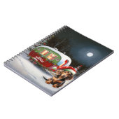 Winter Daschund Caravan Kerstavontuur Notitieboek (Linkerzijde)