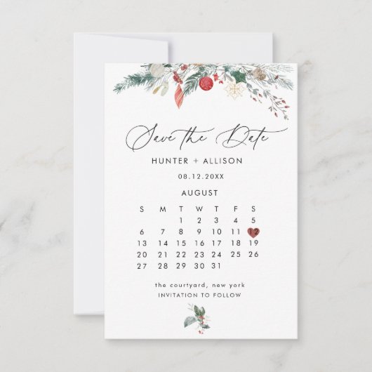 Winter Datum Besparen Save The Date (Voorkant)