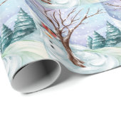 Winter Day Snowman Cadeaupapier (Rol Hoek)