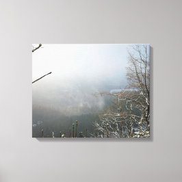 Winter De Macclesfield Forest Card Canvas Afdruk