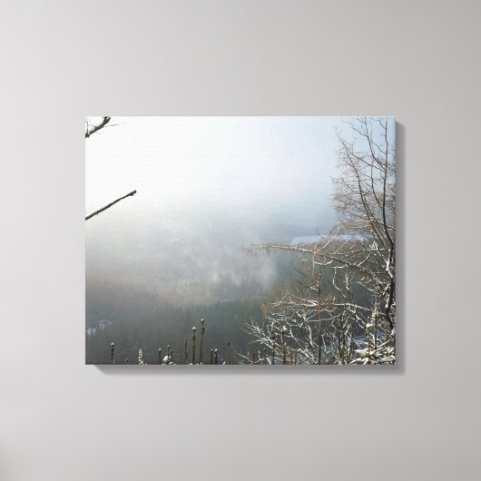 Winter De Macclesfield Forest Card Canvas Afdruk (Voorkant)