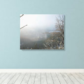Winter De Macclesfield Forest Card Canvas Afdruk (Insitu (Houten vloer))