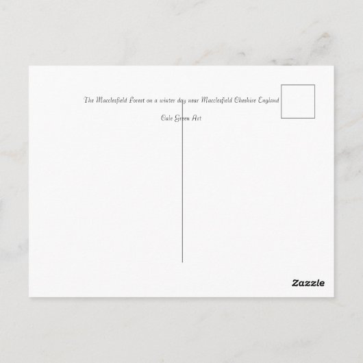 Winter De Macclesfield Forestkaart Briefkaart (Achterkant)