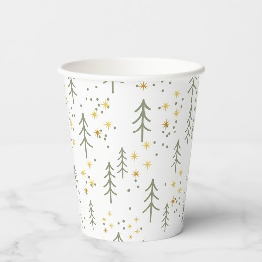 Winter Decaan the Halls Bridal Shower Invitation Papieren Bekers (Achterkant)